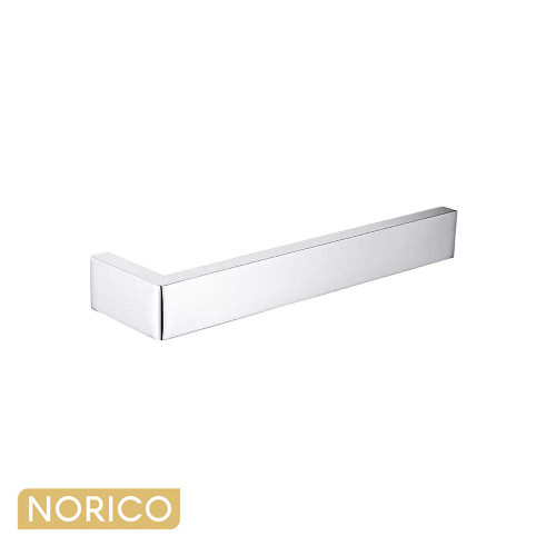 Norico Cavallo Chrome Square Towel Ring, a stylish stainless steel hand towel holder for modern Australian bathrooms in Sydney and Melbourne.
