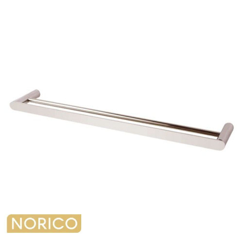 Esperia Brushed Nickel 800mm Double Towel Rail for Modern Australian Bathrooms