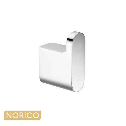 Norico Bellino Polished Chrome Wall Mounted Robe and Towel Hook for Modern Australian Bathroom Renovations