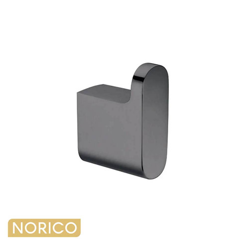 Norico Bellino Gun Metal Grey Wall Mounted Robe and Towel Hook for Modern Bathroom Renovations in Australia.