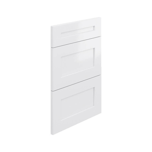 Modern Shaker Style Satin White 3-Drawer Flat Pack Kitchen Cabinet Drawer Fronts Australia