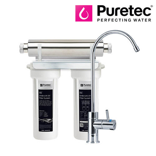 Puretec Ecotrol Radfire ESR2 Undersink UV Water Filter System with High Loop Faucet for Rainwater Purification Melbourne Australia