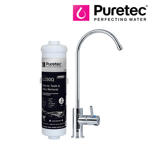 Puretec X4 Inline Undersink Water Filter System with High Loop LED Faucet for Australian Kitchens
