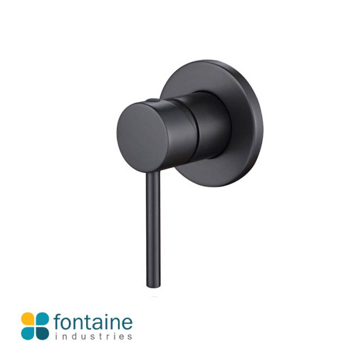 Rosa Round Gun Metal Grey Wall Mounted Shower Mixer by Fontaine Industries for Modern Australian Bathrooms