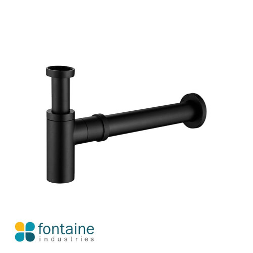 Modern Matte Black Rosa Bottle Trap for Bathroom Basins and Sinks Australia