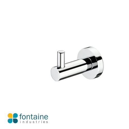 Rosa Square Chrome Robe Hook - Modern Polished Stainless Steel Bathroom Towel Hook Australia