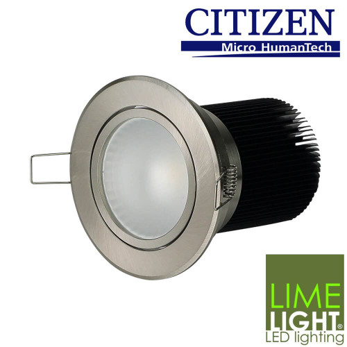 Modern 10W COB LED Dimmable Downlight Kit with Brushed Steel Ceiling Frame for Home Renovations in Australia