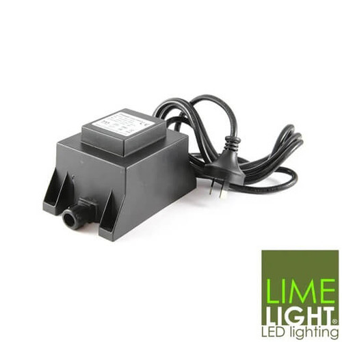 Limelight outdoor weather-proof 12V transformer for garden lighting in Australia, IP65 rated and DIY friendly.