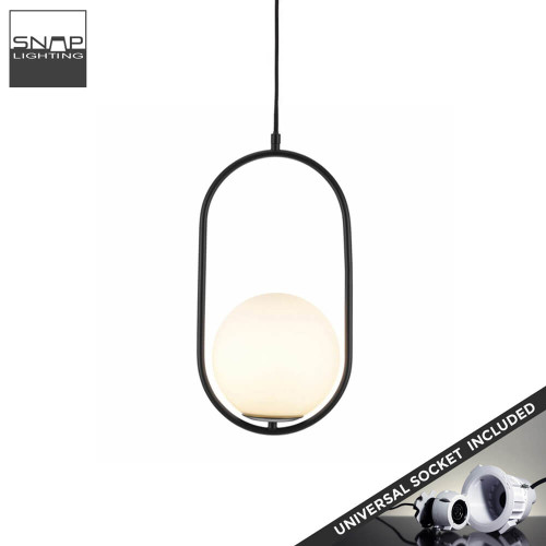 Modern Emmeline Black Oval Pendant Light, stylish hanging ceiling fixture for contemporary home decor in Australia.