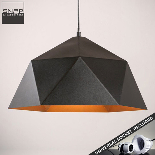 Industrial Matte Black Dome Pendant Light - Jasper Collection by Renovator Store Australia.