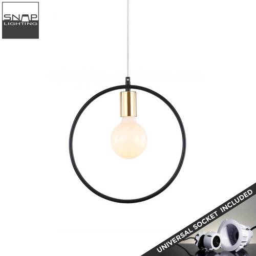 Snap Lighting Clara black round pendant light fixture with a modern minimalist design, perfect for home renovation in Australia.
