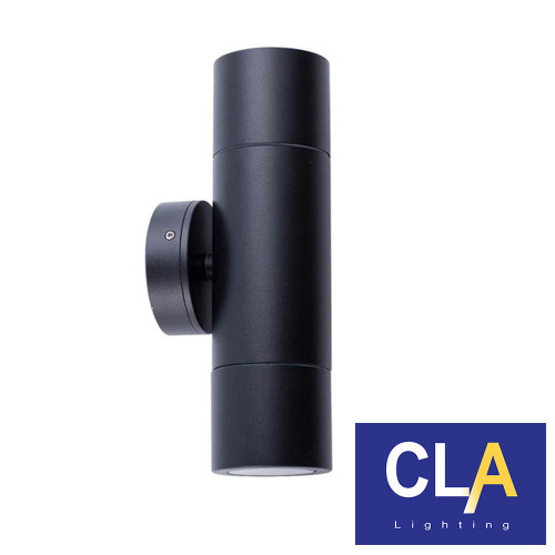 Modern Matte Black Outdoor Wall Mounted Up and Down Light Fixture for Architectural Exterior Lighting in Australia
