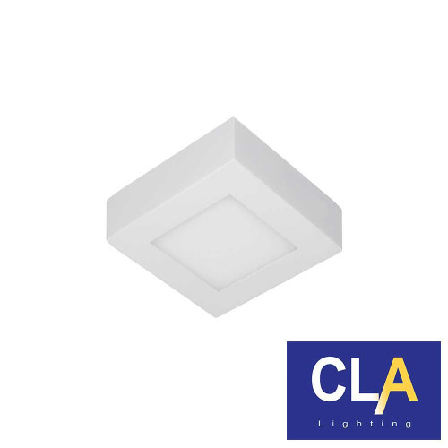 CLA Lighting Square White 6W Dimmable LED Oyster Light - Tri-CCT Surface Mounted Ceiling Light Australia