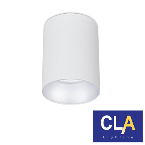 CLA Lighting Surface Mounted Downlight - GU10 Fixed Round Matte White Interior Ceiling Light for Australian Homes and Offices