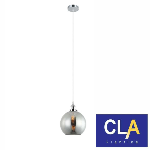 Pesini Interior Wine Glass Pendant Light - Smoked / Chrome