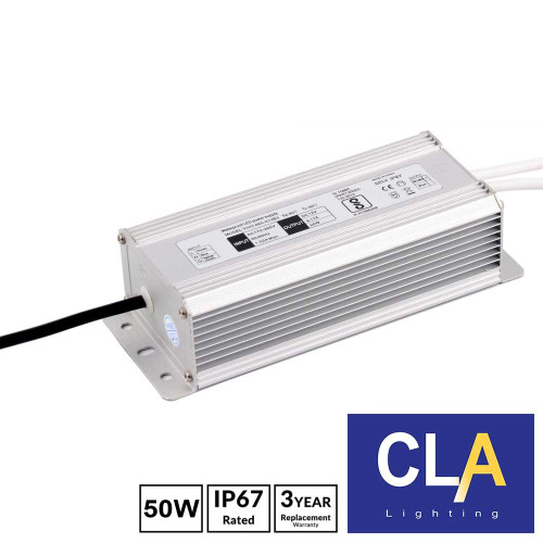 12V Waterproof Constant Voltage LED Driver IP67 50W for Outdoor Garden Lighting Australia - CLA Lighting Otter Series