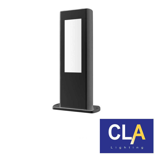 Amun Matte Black Rectangular LED Bollard Path Light 300mm IP54 3000K for Australian Outdoor Landscapes
