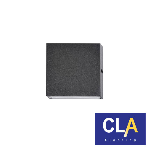 Modern CLA Lighting PDL Black Square 3W LED Wall Mounted Pillar Light with IP65 Rating for Australian Outdoor Spaces