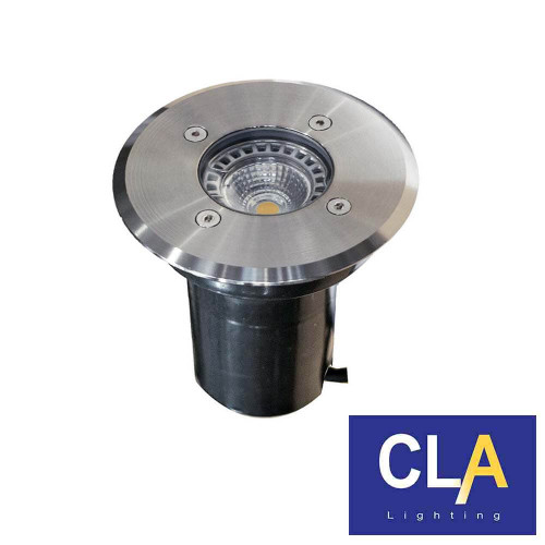 CLA Lighting Round Outdoor Recessed Inground Up Light - 12V MR16 - 316 Stainless Steel IP67 Waterproof Exterior Landscape Lighting Australia
