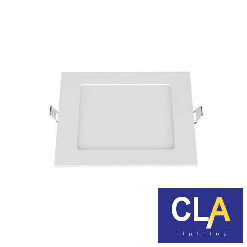 CLA SLICKTRI Ultra Slim Square LED Recessed Downlight with 130mm Cutout, Tri-Colour and Dimmable for Modern Australian Homes