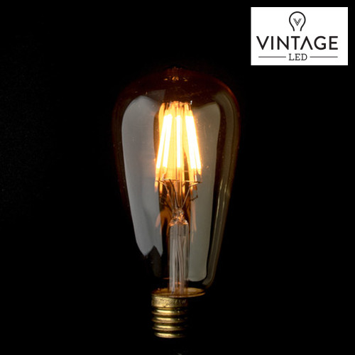 Vintage ST64 LED Filament Bulb Clear Glass Edison Style Pear Shape Dimmable Light Globe Renovator Store Australia