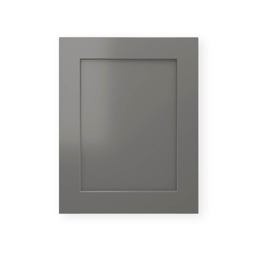 Flat Pack Kitchen 2-Drawer Cabinet Door - For 900mm - Shaker 18mm Thick - Satin Ash