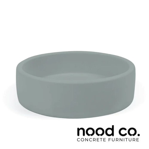 Nood Co Rowboat Concrete Slip Basin, handcrafted surface-mount round bathroom sink, Australia.