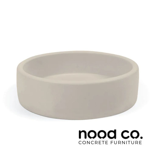Nood Co Mushroom Round Bowl Concrete Basin - Surface Mount Designer Bathroom Sink, Australia.