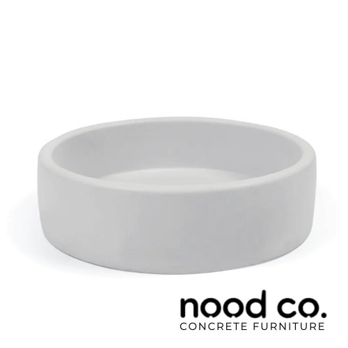 Morning Mist Round Concrete Basin - Nood Co Handcrafted Surface Mount Sink Australia