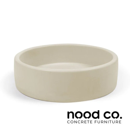 Nood Co. Sand Round Concrete Basin, Minimalist Surface Mount Bathroom Sink, Australia-wide Delivery