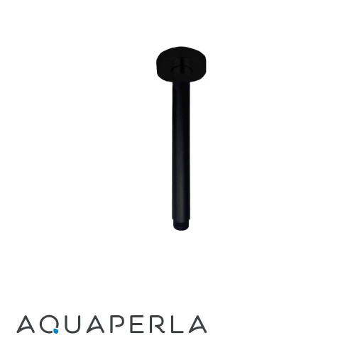 Matte Black Blaze Round Ceiling Shower Arm 200mm for Modern Bathrooms in Australia