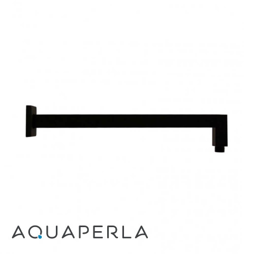 400mm Matte Black Square Wall Mounted Shower Arm, Australian Bathroom Plumbing Supplies.