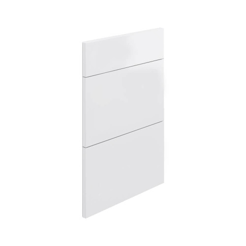 Modern Satin White Flat Pack Kitchen 3-Drawer Cabinet Fronts with Sleek Slab Profile for DIY Home Renovations in Australia.