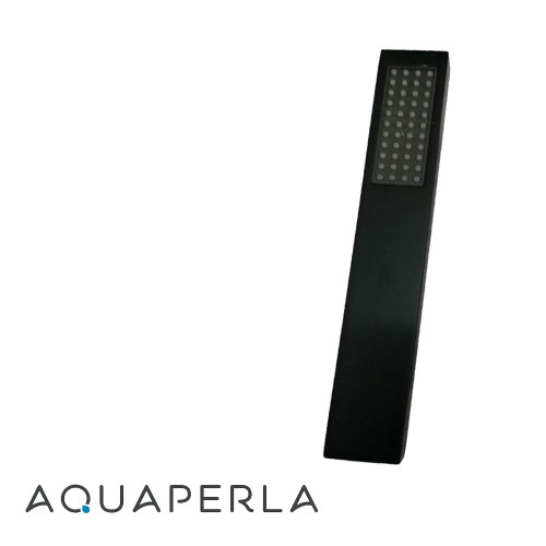Aquaperla Blaze Matte Black Brass Square Handheld Shower Spray Head for modern Australian bathrooms