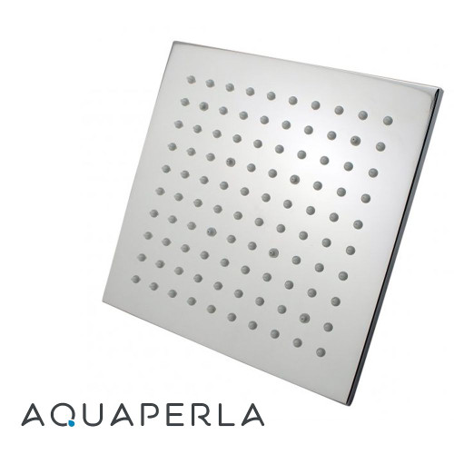 Aquaperla Blaze 200mm square chrome rainfall shower head for modern Australian bathrooms.