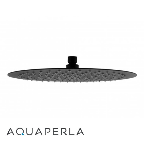 Modern square 300mm matte black super slim rain shower head for luxury bathrooms in Australia.