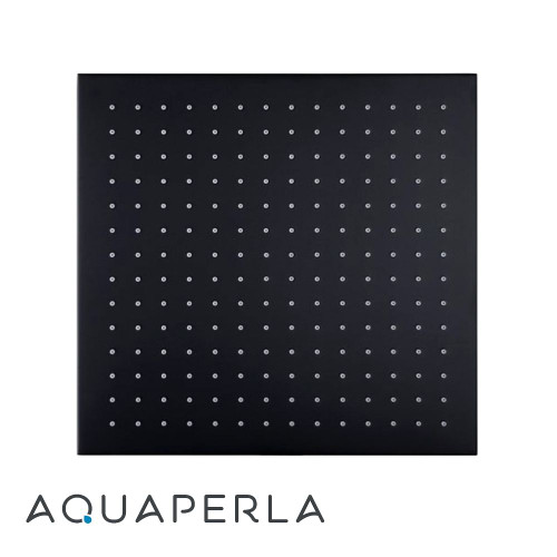 Aquaperla 12 inch Nero Square Matte Black Solid Brass Rainfall Shower Head for modern Australian bathroom renovations.