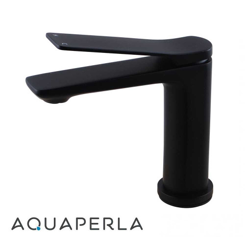 Aquaperla Rushy Matte Black Short Basin Mixer - Sleek Modern Bathroom Tapware Australia