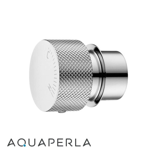 Modern Aquaperla Round Chrome Progressive Wall Mixer Handle for contemporary bathroom renovations in Australia.