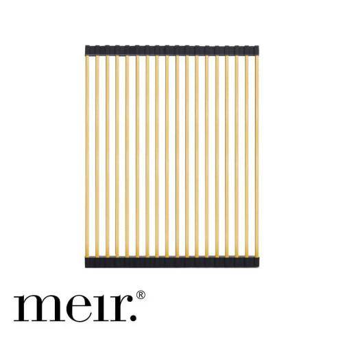Meir Lavello Brushed Bronze Gold Rolling Mat Protector for Kitchen Sinks in Australia