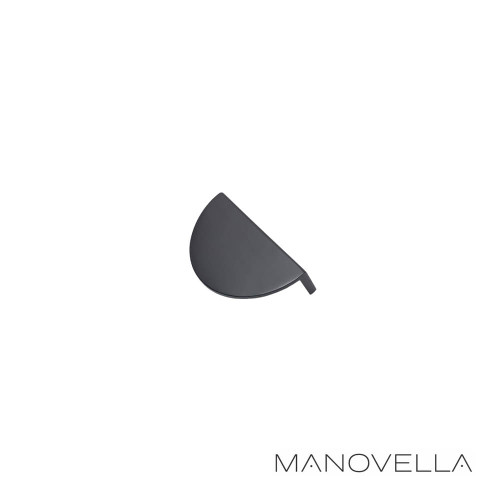 Manovella Iris  Matte Black Cabinet Pull 