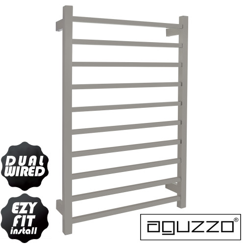 Modern Polished Chrome Square Bar Heated Towel Rail 600mm Wide for Luxury Australian Bathrooms