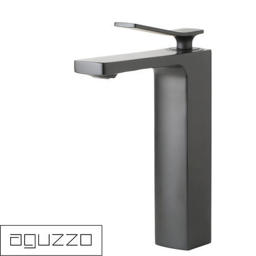 Modern Cortina Tall Black Basin Mixer Tap for designer bathrooms, Renovator Store Australia.