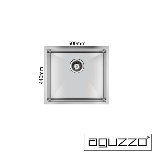 Modern 500mm Single Bowl Stainless Steel Kitchen Sink in Brushed Satin Finish for Renovations in Australia