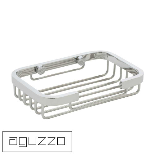 Polished Stainless Steel Wall Mounted Wire Soap Basket by Aguzzo for Modern Australian Bathrooms