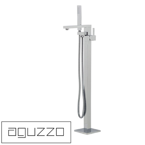 Aguzzo Stainless Steel Floor Mounted Bath Spout Mixer and Hand Shower Set, Australia.
