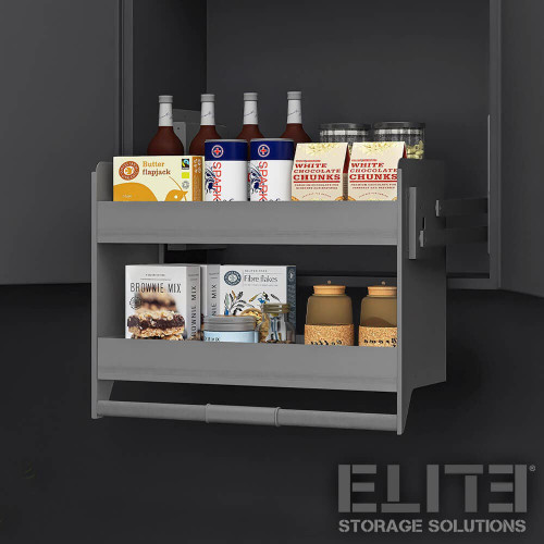 Elite Nero Pull Down 2-Tier Wall Cabinet Unit for Kitchen Cupboards, Australia.