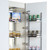 Close-up of a Tandem open-out pantry system with stainless steel baskets, a kitchen storage solution available at Renovator Store, Australia.