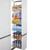 Elite Larder adjustable height pull-out kitchen pantry with stainless steel wire baskets, available at Renovator Store Australia.