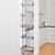 Detailed diagram of Elite Galley adjustable height pull-out pantry dimensions for 300mm, 400mm, and 450mm kitchen cabinets, available at Renovator Store Australia.